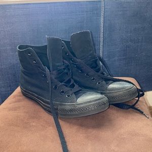 All Black Converse All Star High Tops